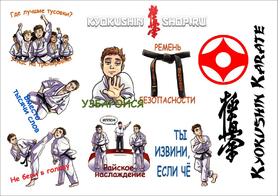 Комплект стикеров Киокушинкай